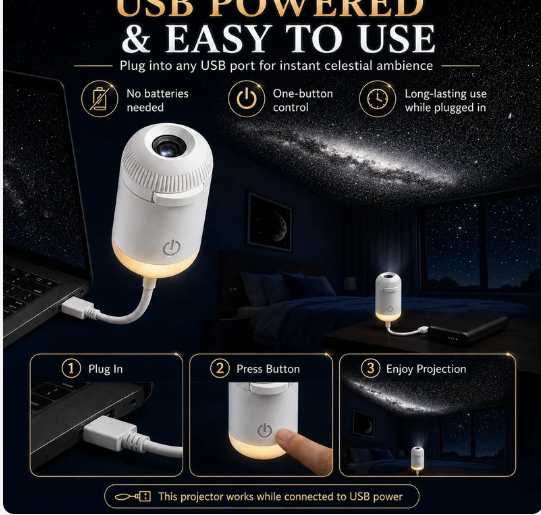 Portable Mini USB Starry Sky Projection Lamp