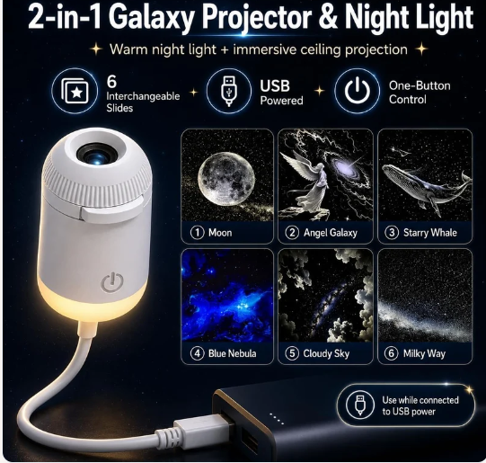 Portable Mini USB Starry Sky Projection Lamp