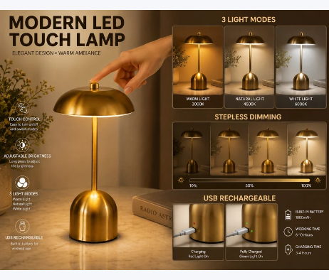 Cordless LED Touch Lamp
