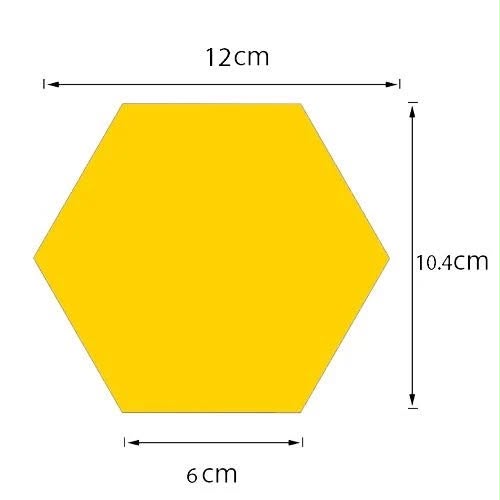 Hexagon Style Acrylic Mirror - Modern Home Decoration [13 pieces]